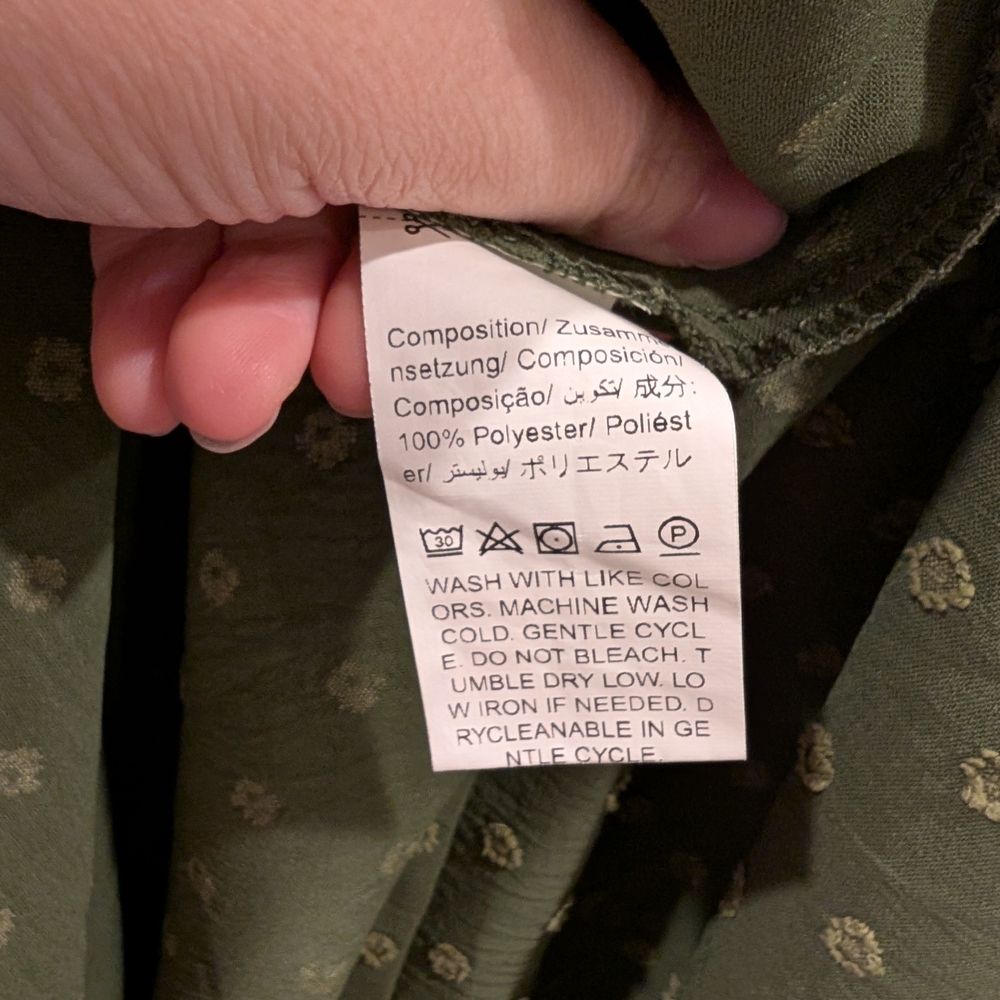 3 For $24 SHEIN Olive Long Sleeve Dress - Picture 5 of 5